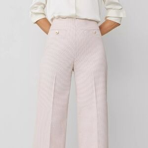 Elegant Cream High-Waisted Women's Pants